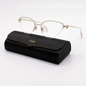 NEW CARTIER CT0157O 002 GOLD WOMEN EYEGLASSES CARTIER